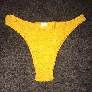 Yellow Ruffled Bikini Bottoms